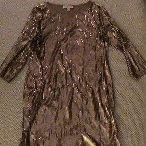 Women’s Michael Kors gold sequin mini dress